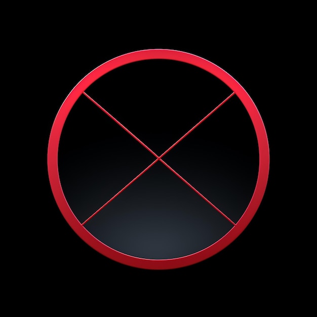 Zdjęcie czerwono-czarne kółko z krzyżem pośrodku