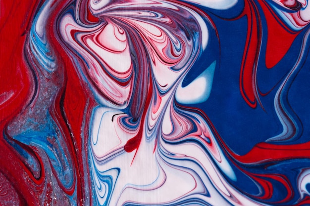 Czerwony biały niebieski akryl płynny sztuka abstrakcyjny kreatywny boże narodzenie tło Artystyczne tło