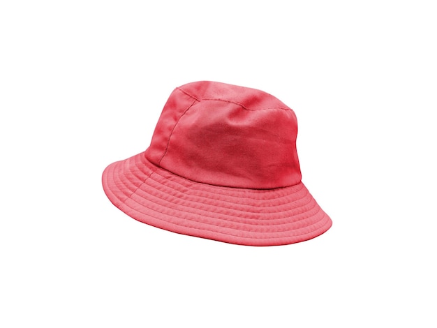 Czerwony kapelusz na białym tle