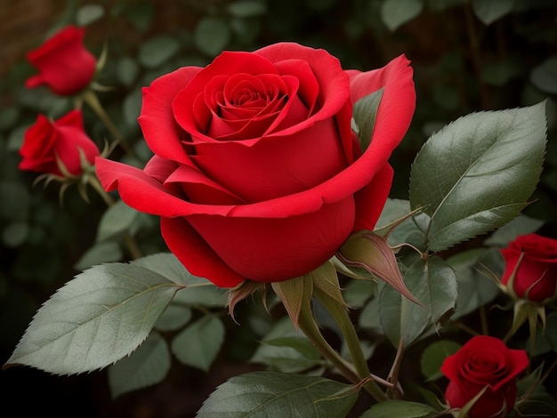czerwony kwiat róży