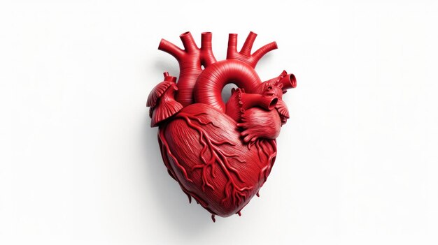 Czerwony model ludzkiego serca