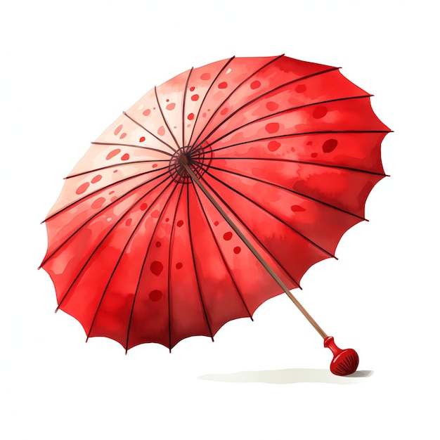 Czerwony parasol Chiński nowy rok