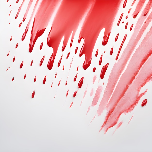 Zdjęcie czerwony pędzel, akwarelowy projekt, białe tło