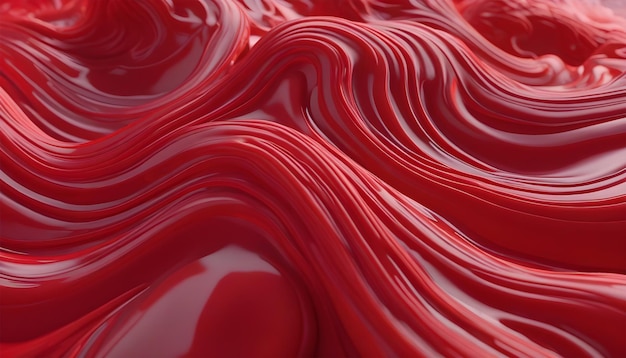 Czerwony płyn 3d abstrakcyjne płyn tła