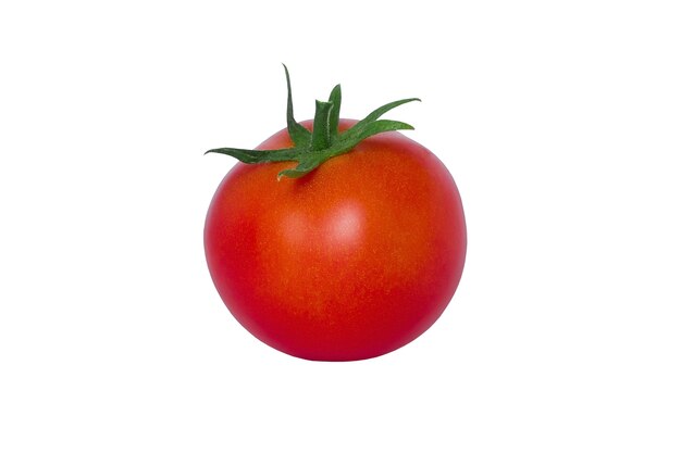 Czerwony pomidor na białym tle