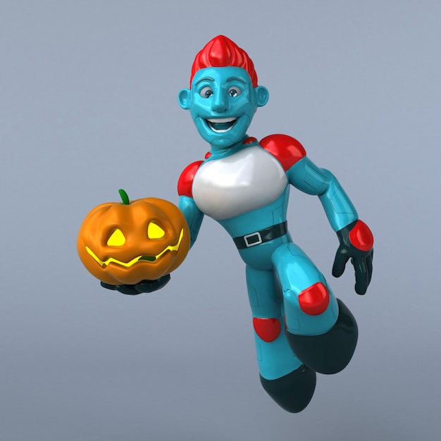 Czerwony Robot 3D Ilustracja