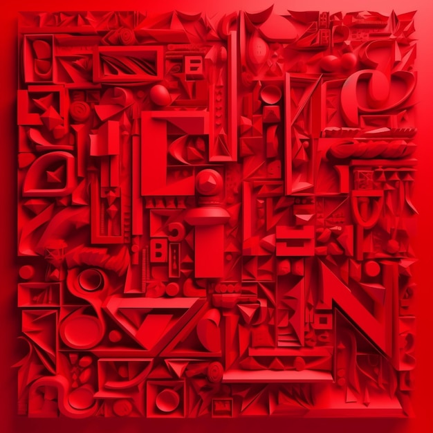 czerwony wzór tła dla baneru cyfrowego abstrakcyjnego malarstwa