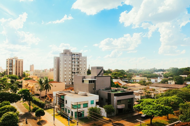 Częściowy widok na miasto Dourados, w Mato Grosso do Sul, Brazylia
