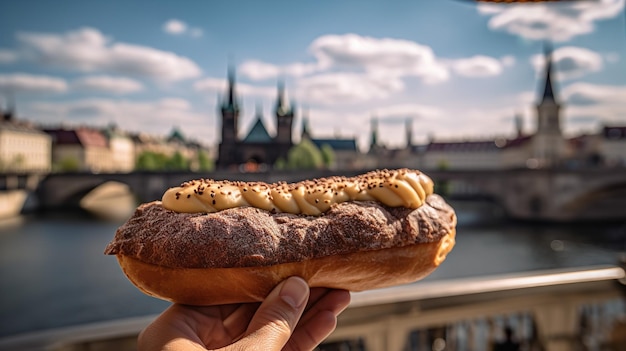 Zdjęcie czeski trdelnik w sercu pragi