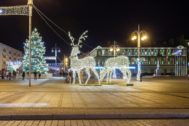 Częstochowa Polska 31 grudnia 2023 Częstochowa Centrum miasta w Wigilię