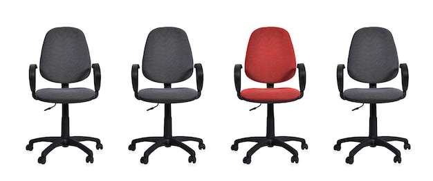 Cztery krzesła biurowe