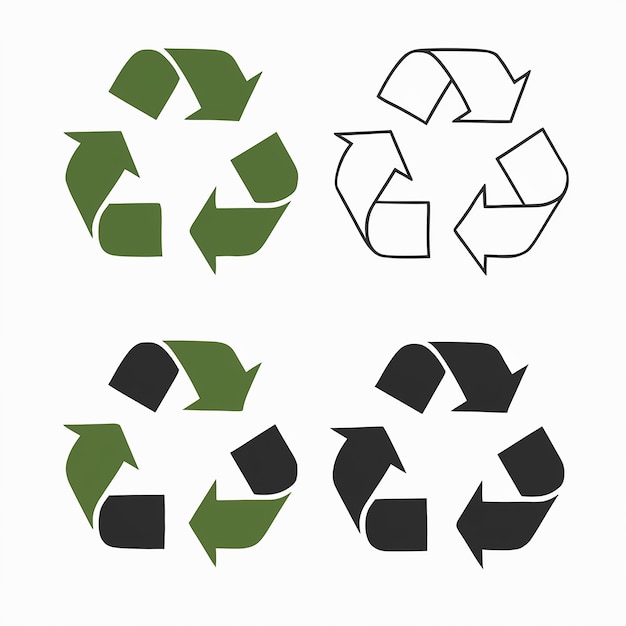 Zdjęcie cztery symbole recyklingu