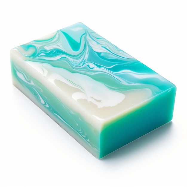 Zdjęcie czysty i naturalny produkt mydlany w czystej białej izolacji generative ai