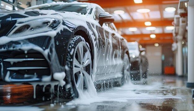 czyszczenie i mycie samochodów mydłem piankowym