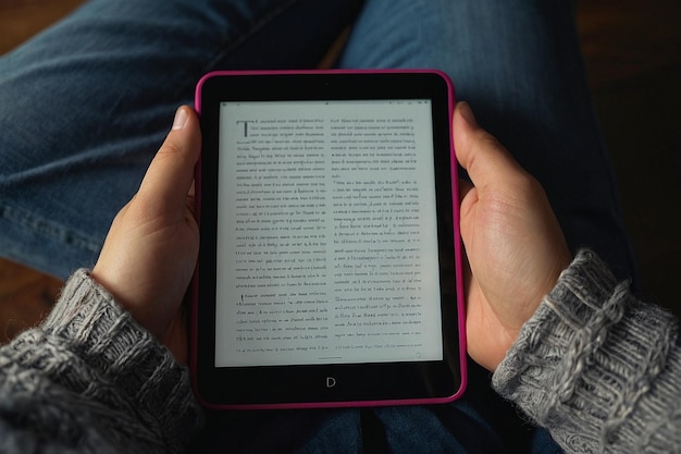 Zdjęcie czytanie e-booków na tabletie