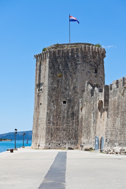 Ð¡astle Kamerlengo, Trogir, Chorwacja. Ujęcie pionowe