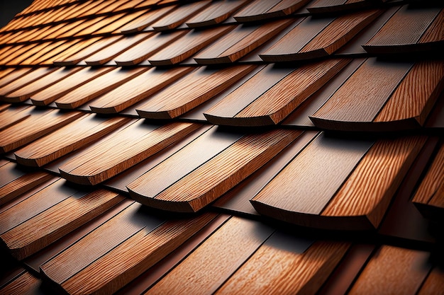 Dachówki i panele dachowe wykonane z desek drewnianych do budowy domu z drewna