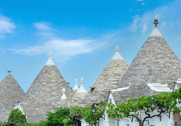 Dachy domów Trulli w Alberobello we Włoszech