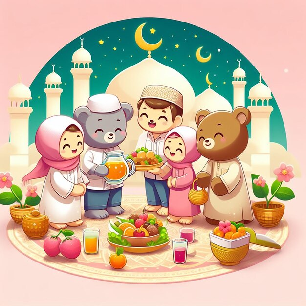 Dając ten Eid Ul Adha ze swoimi bliskimi AI generowane