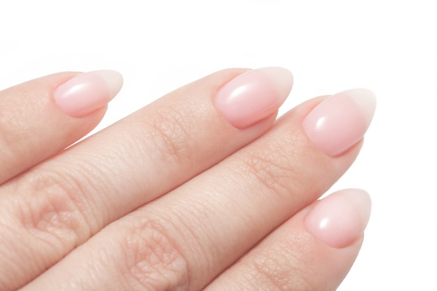 Damskie Dłonie Z Doskonałym Manicure Nude.