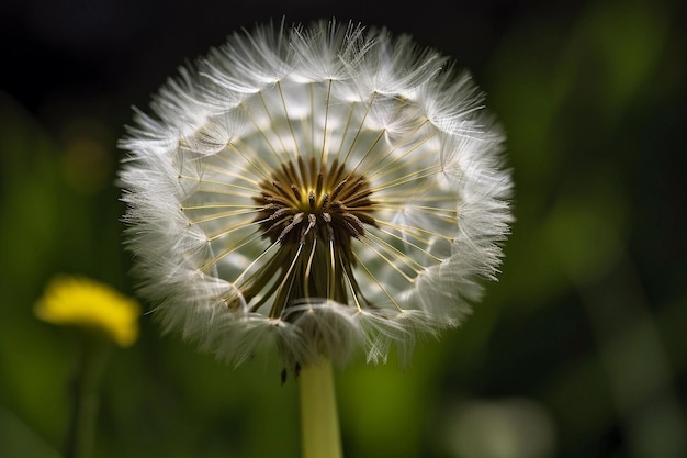 Dandelion w letnim zbliżeniu AI Generowane