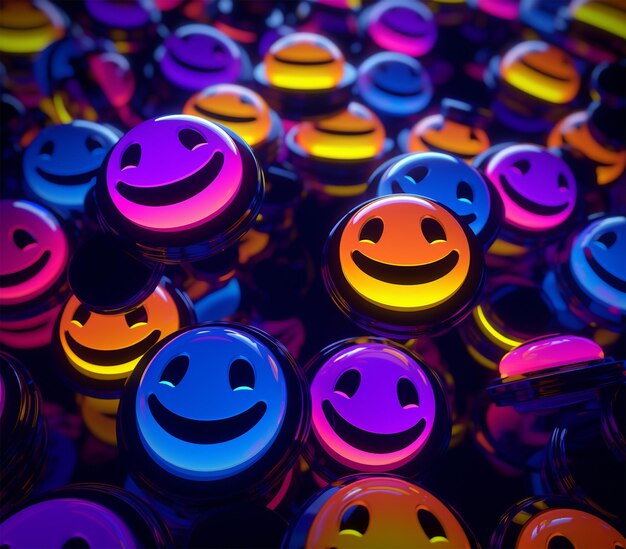 dark_background_neon_smiley_faces_pattern