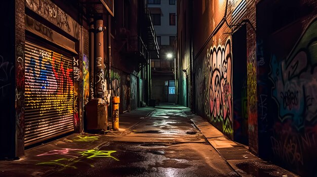 Dark Gritty Alleyway wygenerowana przez AI