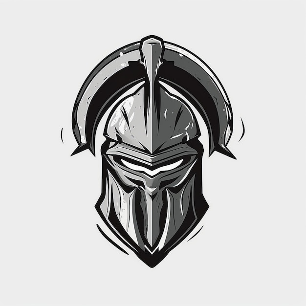 Darmowa boska zbroja Spartan Warrior Fantasy Logo Design Generatywna sztuczna inteligencja