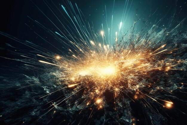 Darmowe zdjęcia błyszczących metalowych cząstek eksplozji