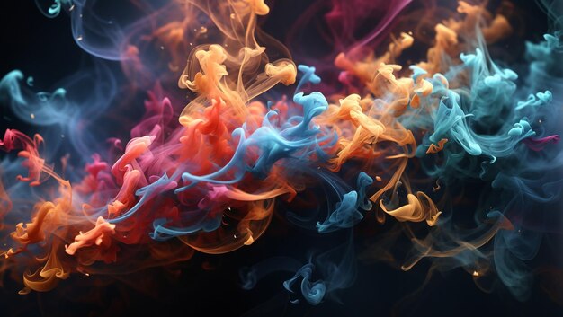 Darmowe zdjęcie abstrakcyjne tapety dymu na pulpit AI Image