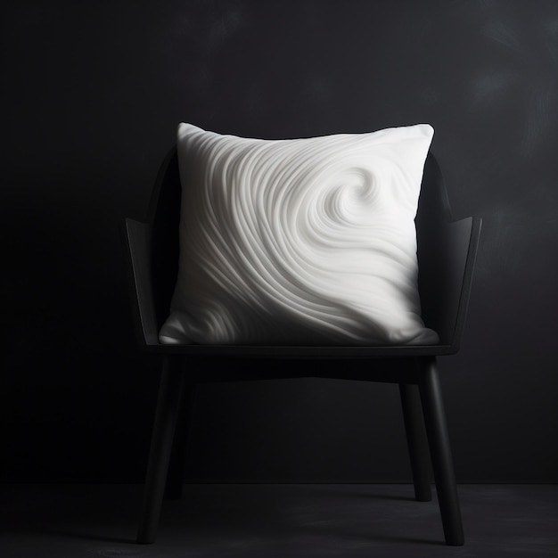 Darmowe zdjęcie biała kwadratowa poduszka na czarnej powierzchni