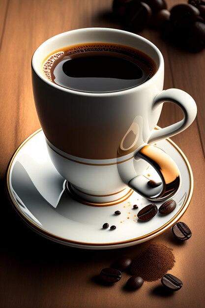 Darmowe zdjęcie Coffeeday 2023 ziarna kawy Tło Ai Generuj