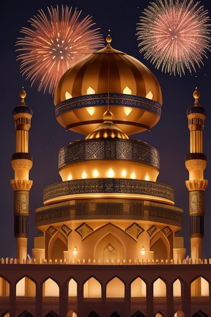 Darmowe zdjęcie darmowe zdjęcie Ramadan Kareem Eid Mubarak królewska elegancka lampa