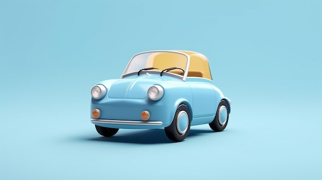 darmowe zdjęcie kreskówki samochodu renderowanego w 3D