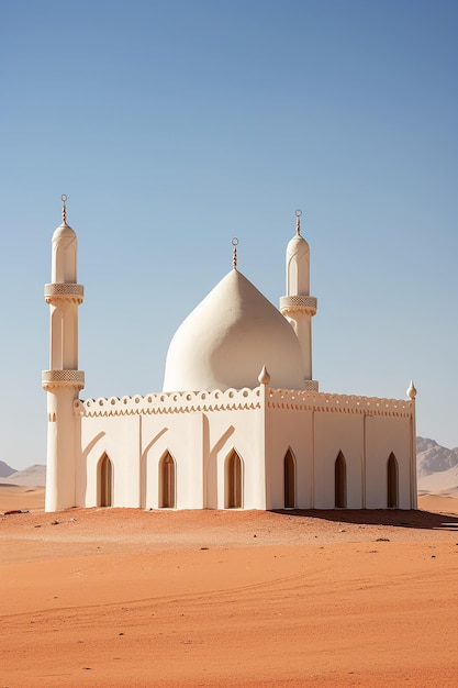 Darmowe zdjęcie muzułmańskiego meczetu na pustyni