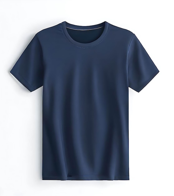 Darmowe zdjęcie niebieskie koszulki z miejscem na kopię na szarym tle