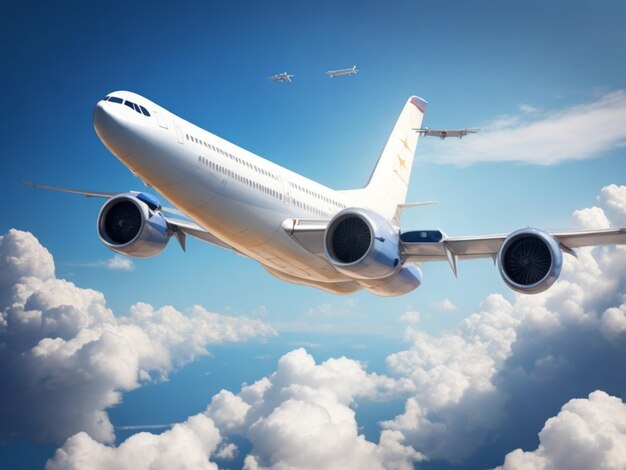 Darmowe zdjęcie Samolot na bezchmurnym niebie