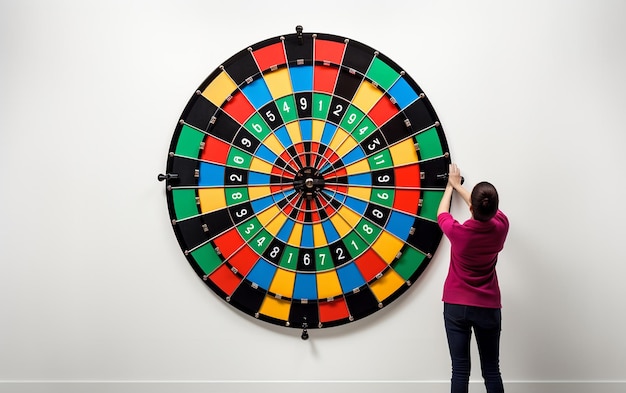 Dartboard Wall Art na białym