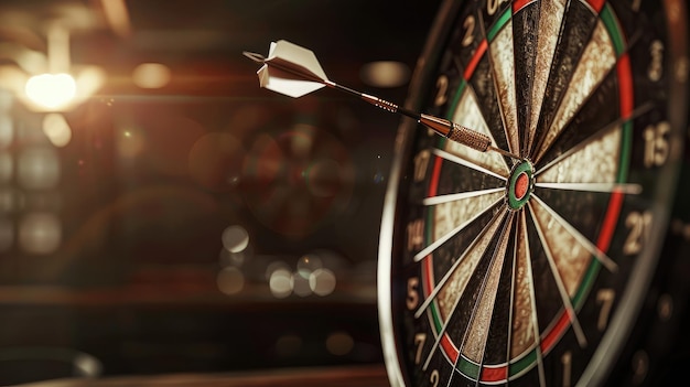 dartboard z strzałką o uderzeniu