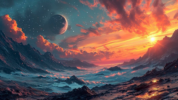 Deep Space Beauty Planety Gwiazdy Galaktyki Tło Banner HD