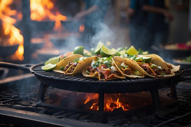 Default_Tacos_being_grilled_on_a_sizzling_hot_pan_with_wisps_o_6 3jpg