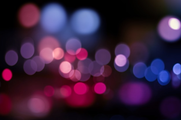 Defocused Miasto Noc Filtrujący Bokeh Abstrakta Tło.