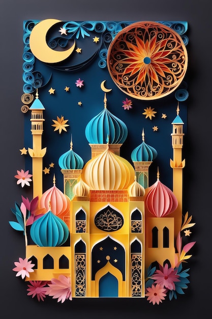 dekoracja karty ramadanu