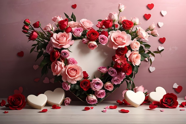 Dekoracja kwiatów na Walentynki