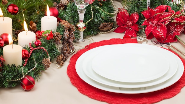 dekoracja na świąteczną kolację