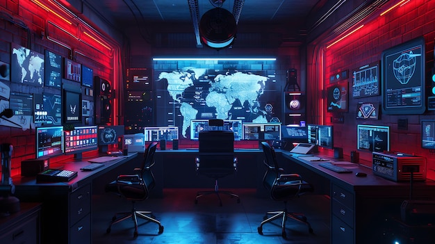 Dekoracja pomieszczeń zredefiniowana, żywe kolory neonowe i futurystyczny projekt wnętrz Cyberpunk