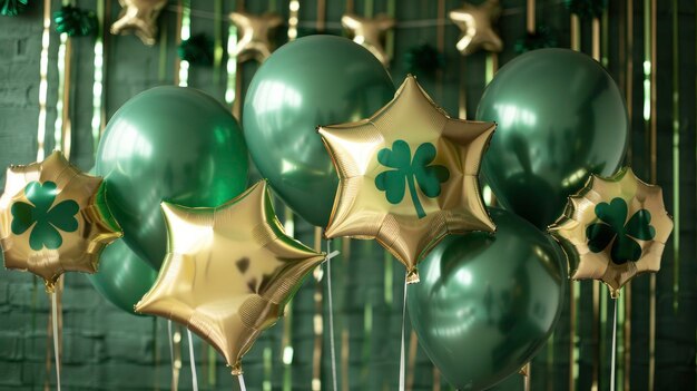 Dekoracja Stpatricks Day Party z balonami