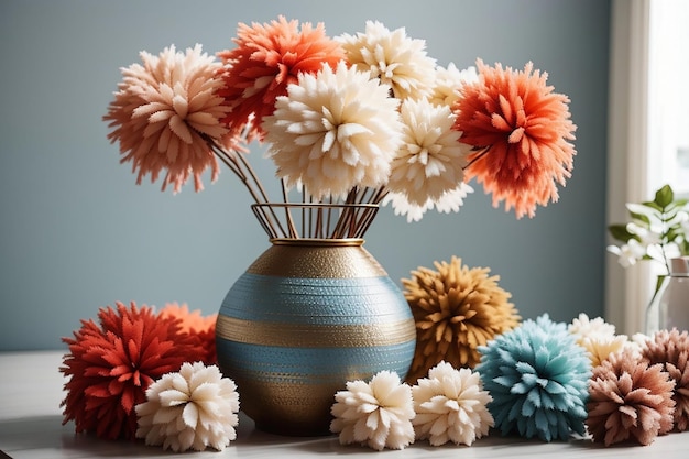Dekoracyjne pompony używane do dekoracyjnego wazonu