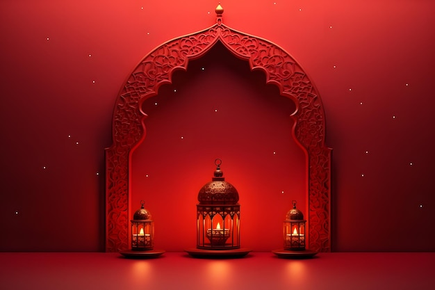 Dekoracyjne ramadan kareem islamskie Eid pozdrowienia tło