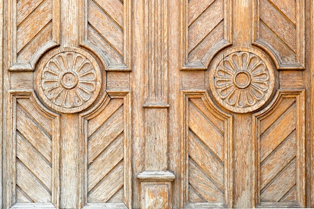 Dekoracyjne tło drzwi z drewna
